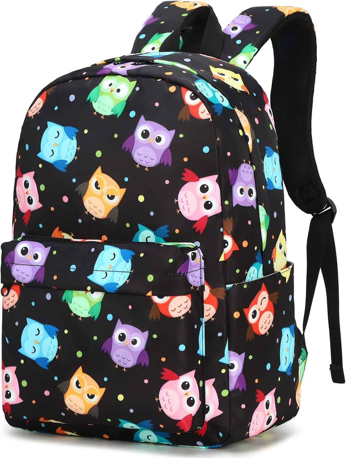 Live At Space - Checkered Girls Backpack Elementary Middle School, Kids Teens School Women College Bookbag Laptop Backpacks - Owl
