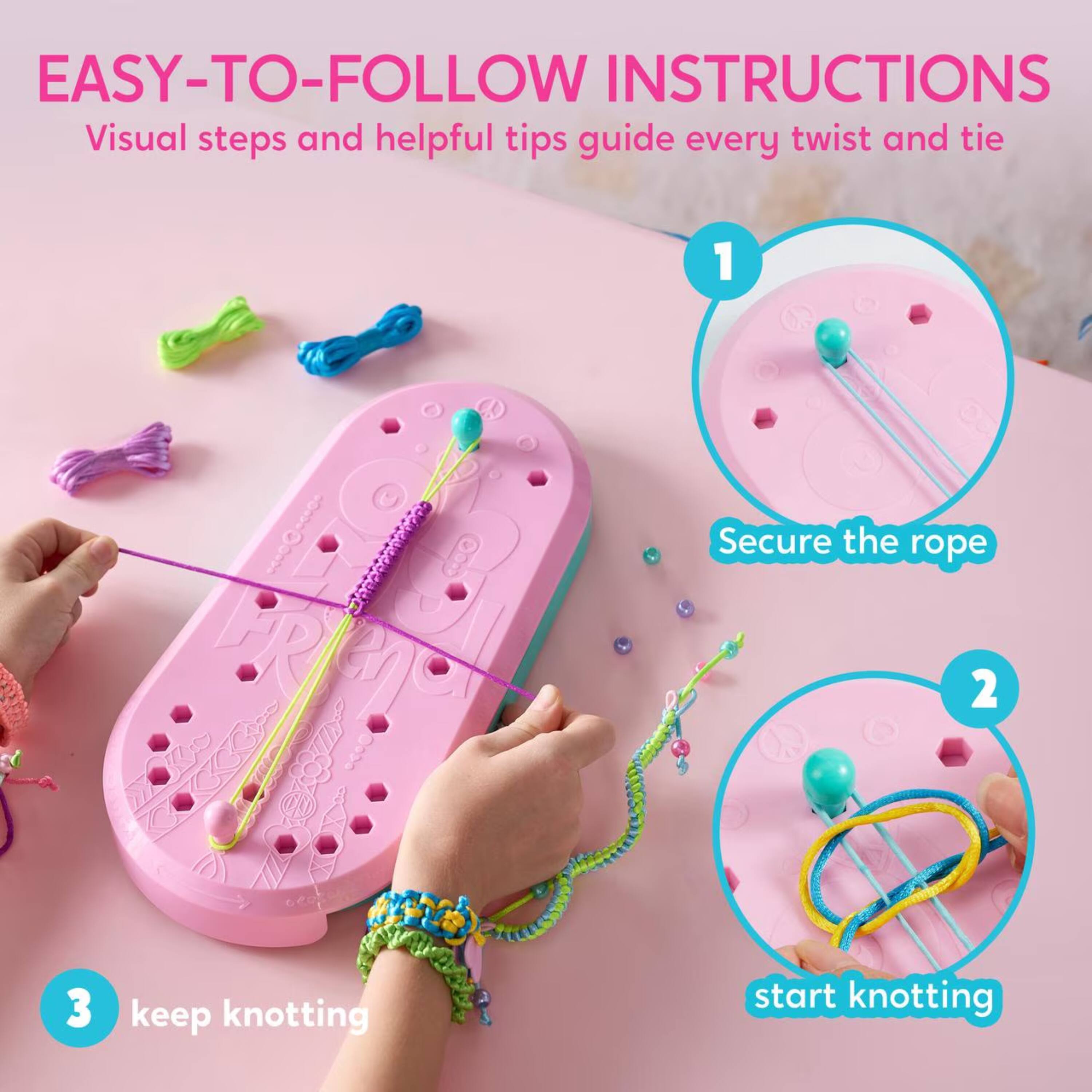 EASY-TO-FOLLOW INSTRUCTIONS  
Visual steps and helpful tips guide every twist and tie

1. Secure the rope
2. Start knotting
3. Keep knotting