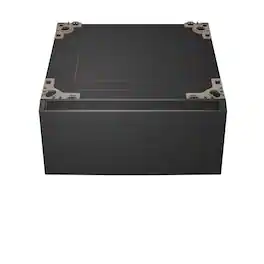 LG - SIGNATURE 29" Laundry Pedestal with Storage Drawer - Brushed Black Steel