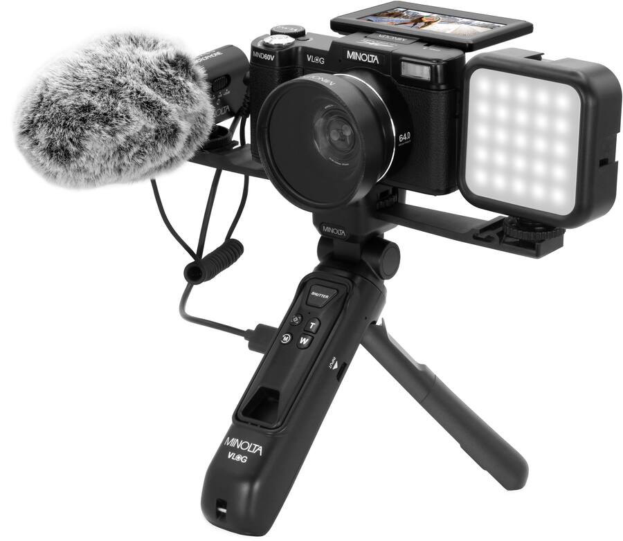 Minolta VLOG MND60V 64.0 Megapixel 4K Video Digital Camera Kit for ...