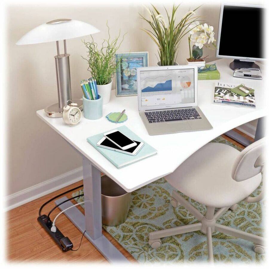 Alt View 6. Tripp Lite - Eaton Tripp Lite Series Protect It! 7-Outlet Surge Protector, 12 ft. Cord, 1080 Joules, Diagnostic LED, Black Housing - Black.
