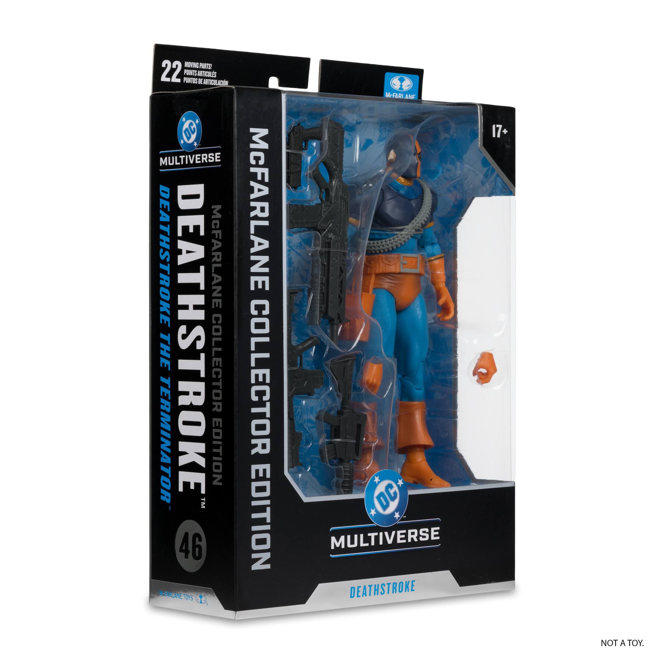 -VC PTO 22 PONTES PONTS MTICALS I MTICILACON - DC 4 MULTIVERSE DEATHSTROKE McFARLANE TERMINATOR THE DEATHSTROKE COLLECTOR EDITION TM 46 McFARLANE COLLECTOR EDITION McFARLANE AM DC + MULTIVERSE DEATHSTROKE 17+ NOT A TOY.