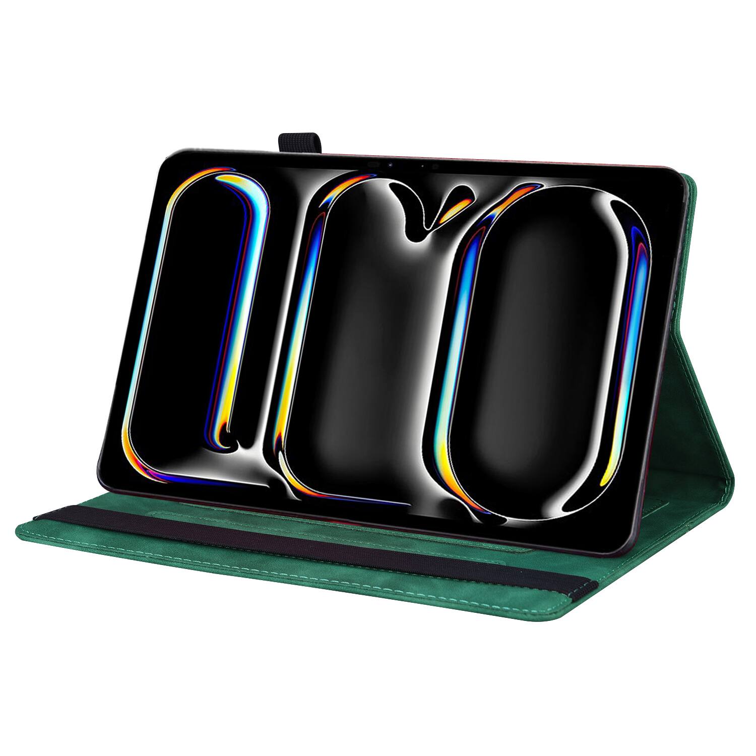 Alt View 1. Dteck - for iPad Air 13 Inch Case M4 2026 / M3 2025 / M2 2024, Matte PU Leather Folio Stand Cover with Credit Card Slots - Green.
