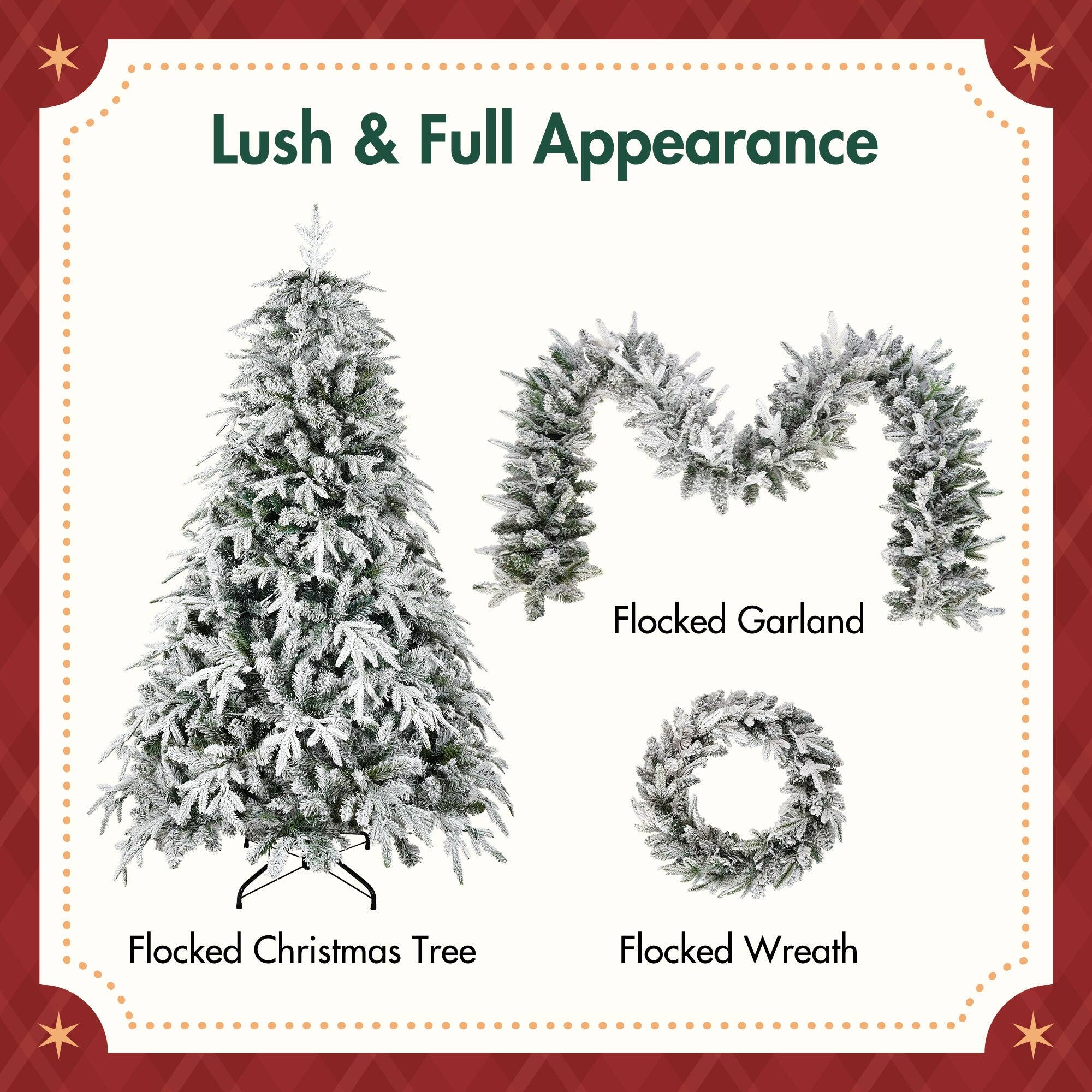 Lush & Full Appearance

- Flocked Christmas Tree
- Flocked Garland
- Flocked Wreath