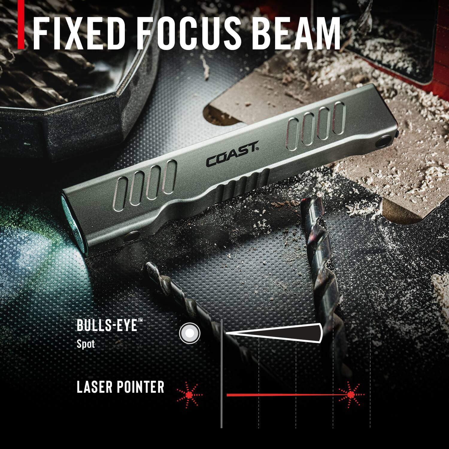 FIXED FOCUS BEAM  
BULLS-EYE Spot  
LASER POINTER