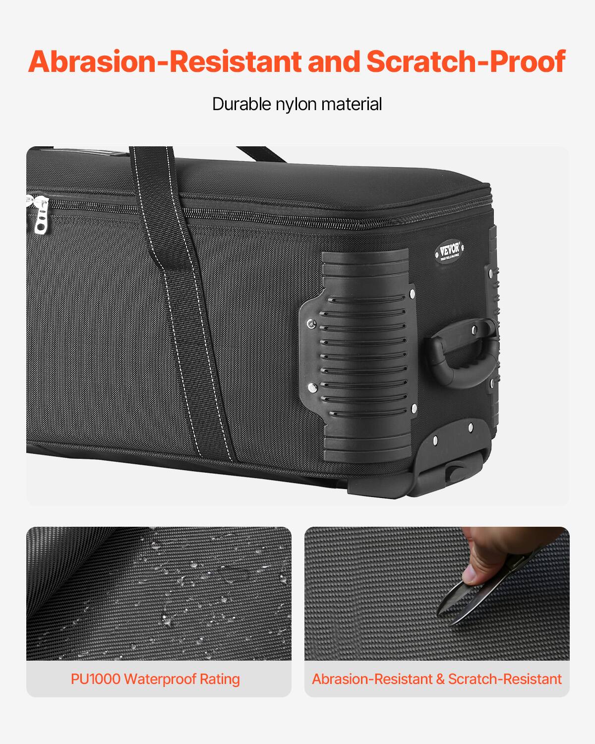 Abrasion-Resistant and Scratch-Proof

Durable nylon material

PU1000 Waterproof Rating

Abrasion-Resistant & Scratch-Resistant