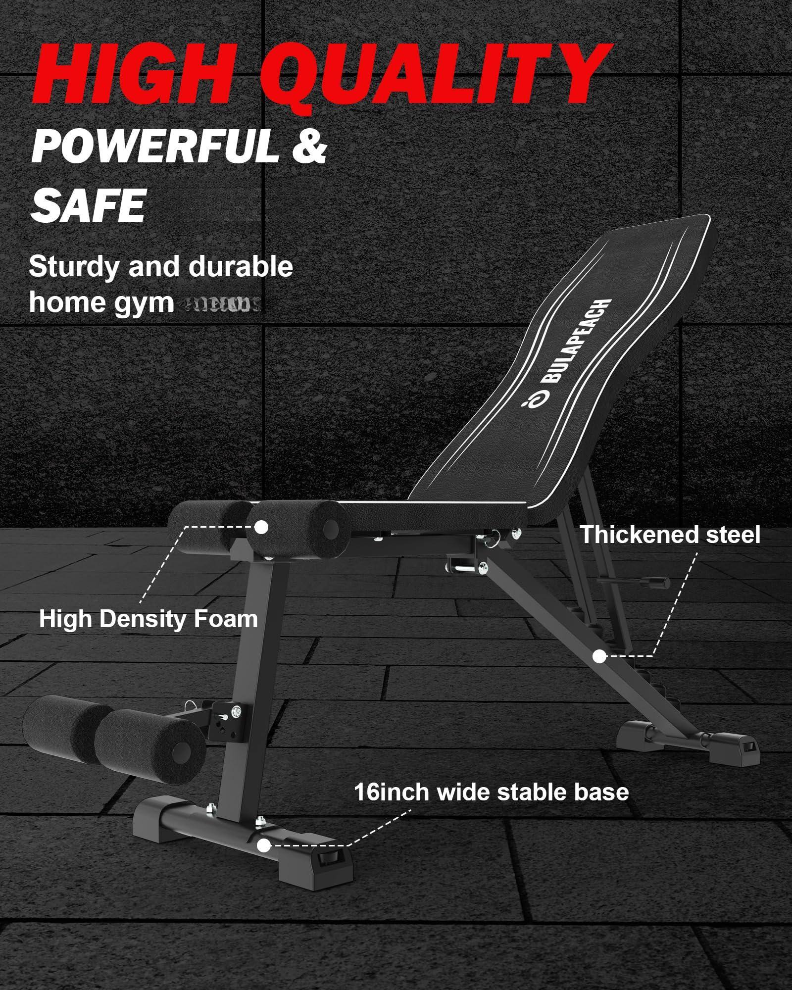 HIGH QUALITY  
POWERFUL & SAFE  

Sturdy and durable home gym  

High Density Foam  
Thickened steel  
16inch wide stable base