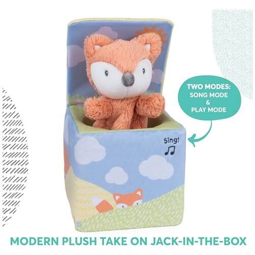 TWO MODES: SONG MODE & PLAY MODE

Sing!

MODERN PLUSH TAKE ON JACK-IN-THE-BOX