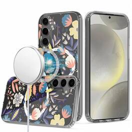 Kitcheniva - Unique Design Cover Plus Tempered Glass For Samsung S25/S24 Case Magnetic Circle D - Multicolor