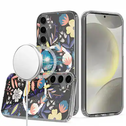 Front. Kitcheniva - Unique Design Cover Plus Tempered Glass For Samsung S25/S24 Case Magnetic Circle D - Multicolor.