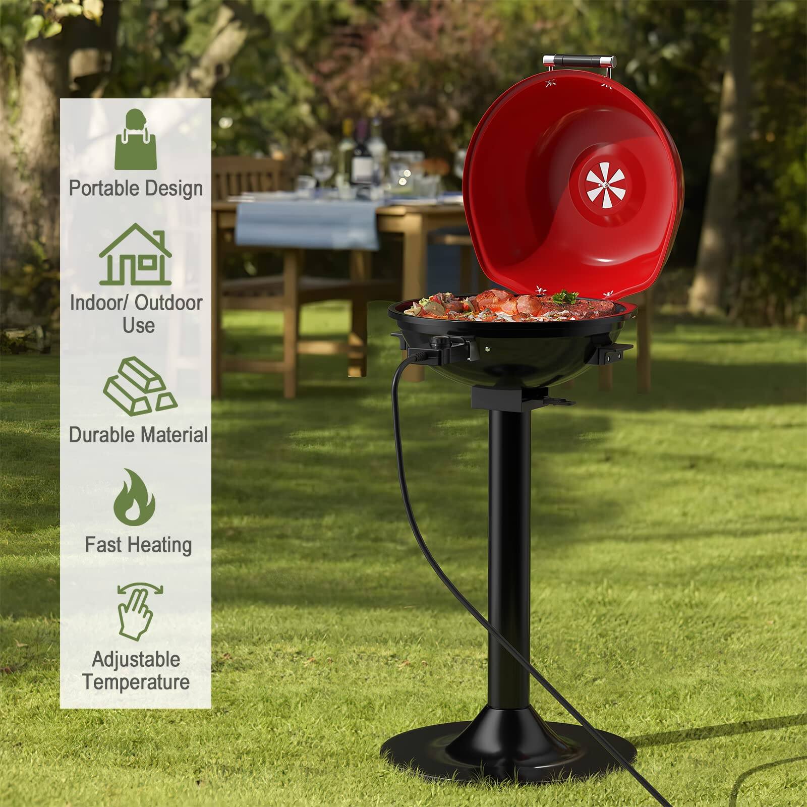 Portable Design, Indoor/Outdoor Use, Durable Material, Fast Heating, Adjustable Temperature
