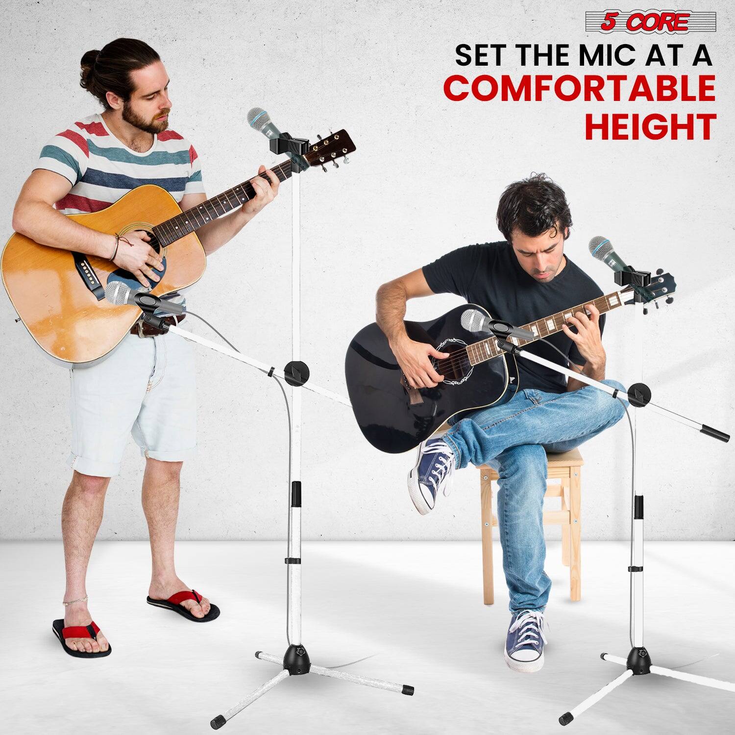 5 CORE, SET THE MIC AT A COMFORTABLE HEIGHT