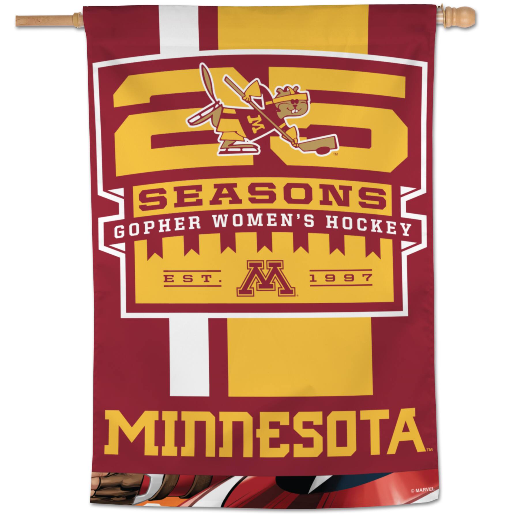 25 SEASONS  
GOPHER WOMEN'S HOCKEY  
EST. 1997  
MINNESOTA