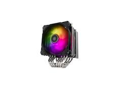 Front. SilverStone - CPU cooler/Dual Tower/6 x 6 Heat pipe/12025 x 2/H160mm/Universal Intel & AMD socket solution - Black.