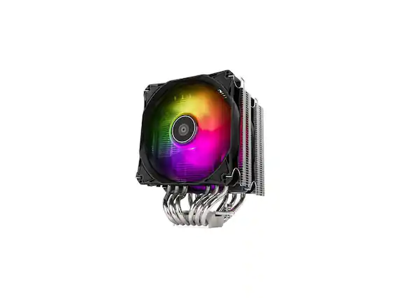 Front. SilverStone - CPU cooler/Dual Tower/6 x 6 Heat pipe/12025 x 2/H160mm/Universal Intel & AMD socket solution - Black.