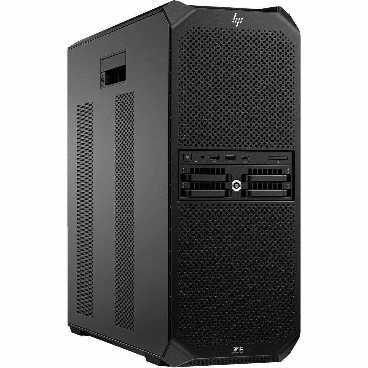 Alt View 2. HP - HP Z6 G5 A Workstation - 1 Ryzen Threadripper PRO 7975WX - 32 GB - 1 TB SSD - Tower - Black - Smart Buy - AMD PRO 695 - Black.