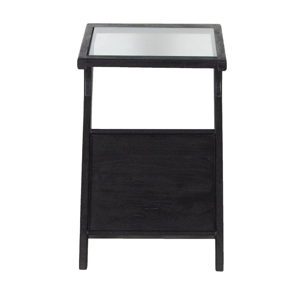 Alt View 1. Porter Designs - Canberra Solid Mango Wood End Table - Black.