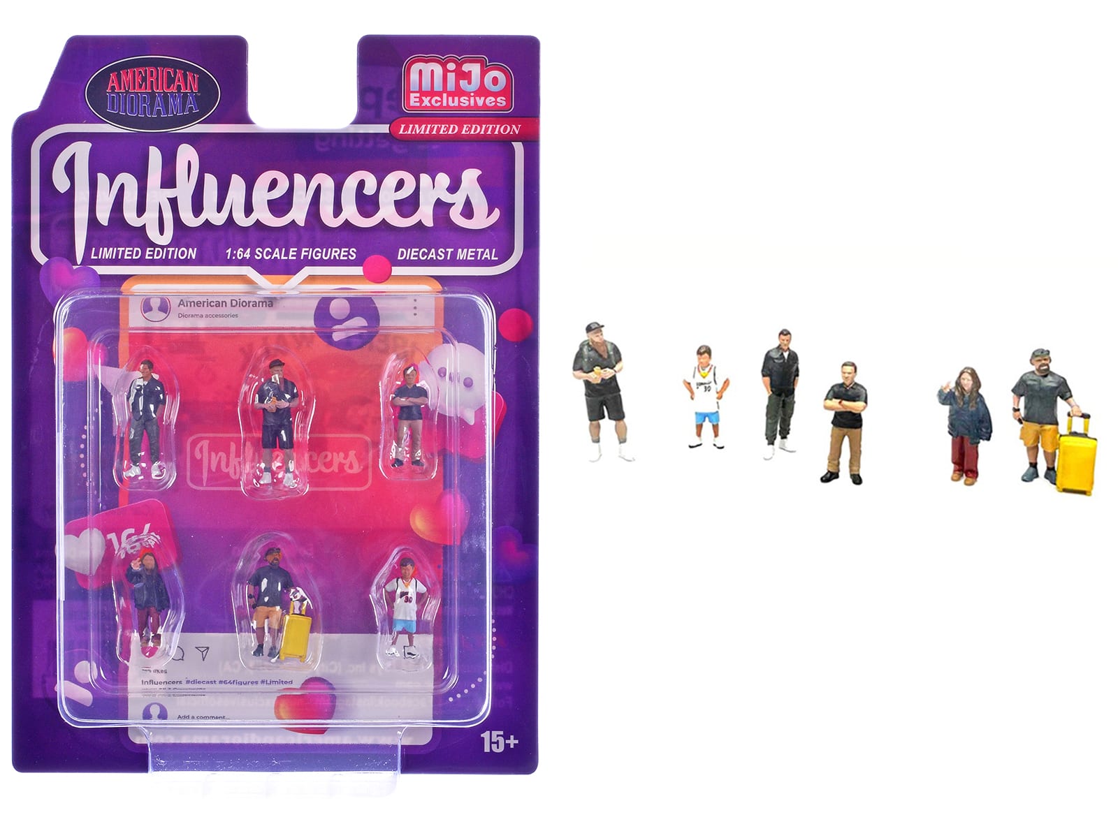 """Influencers"" 6 piece Diecast Figure Set Limited Edition for 1/64 Scale Models by American Diorama" price history on PriceWatchPro