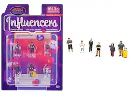 "Influencers" 6 piece Diecast Figure Set Limited Edition for 1/64 Scale Models by American Diorama