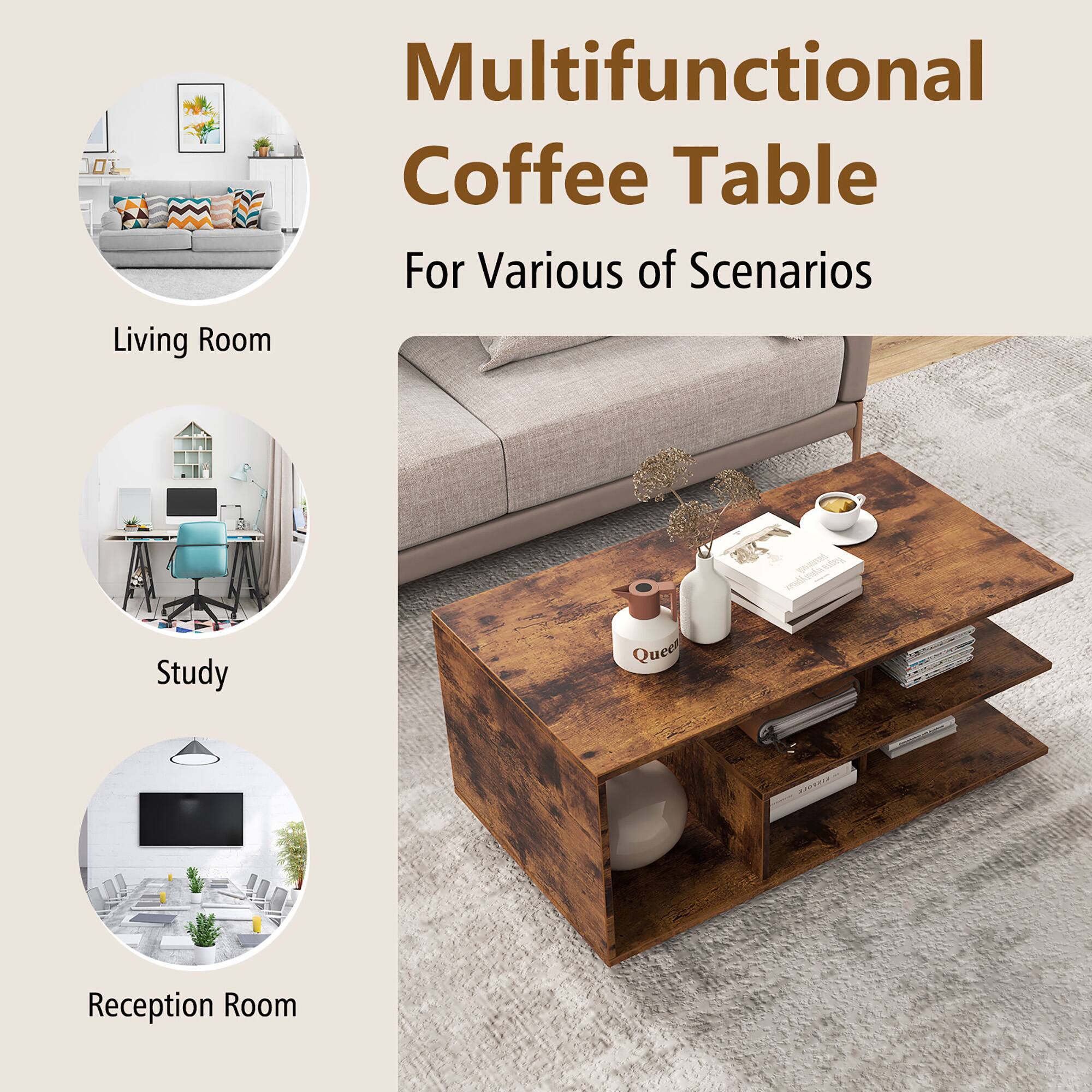 Multifunctional Coffee Table  
For Various of Scenarios  

Living Room  
Study  
Reception Room