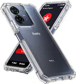 Nakedcellphone - See-Thru Series for Lively Jitterbug Smart 5 Phone Case (Smart5) - Transparent Hybrid - Clear