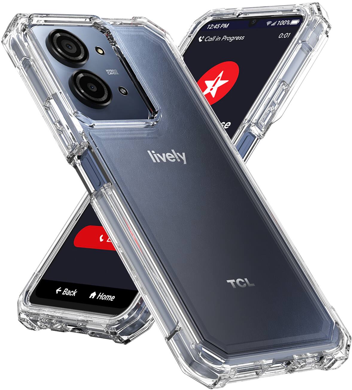 12:45 PM
Call in Progress
100% 0:01
HYBRID CAMERA
lively
Back
Home
TCL