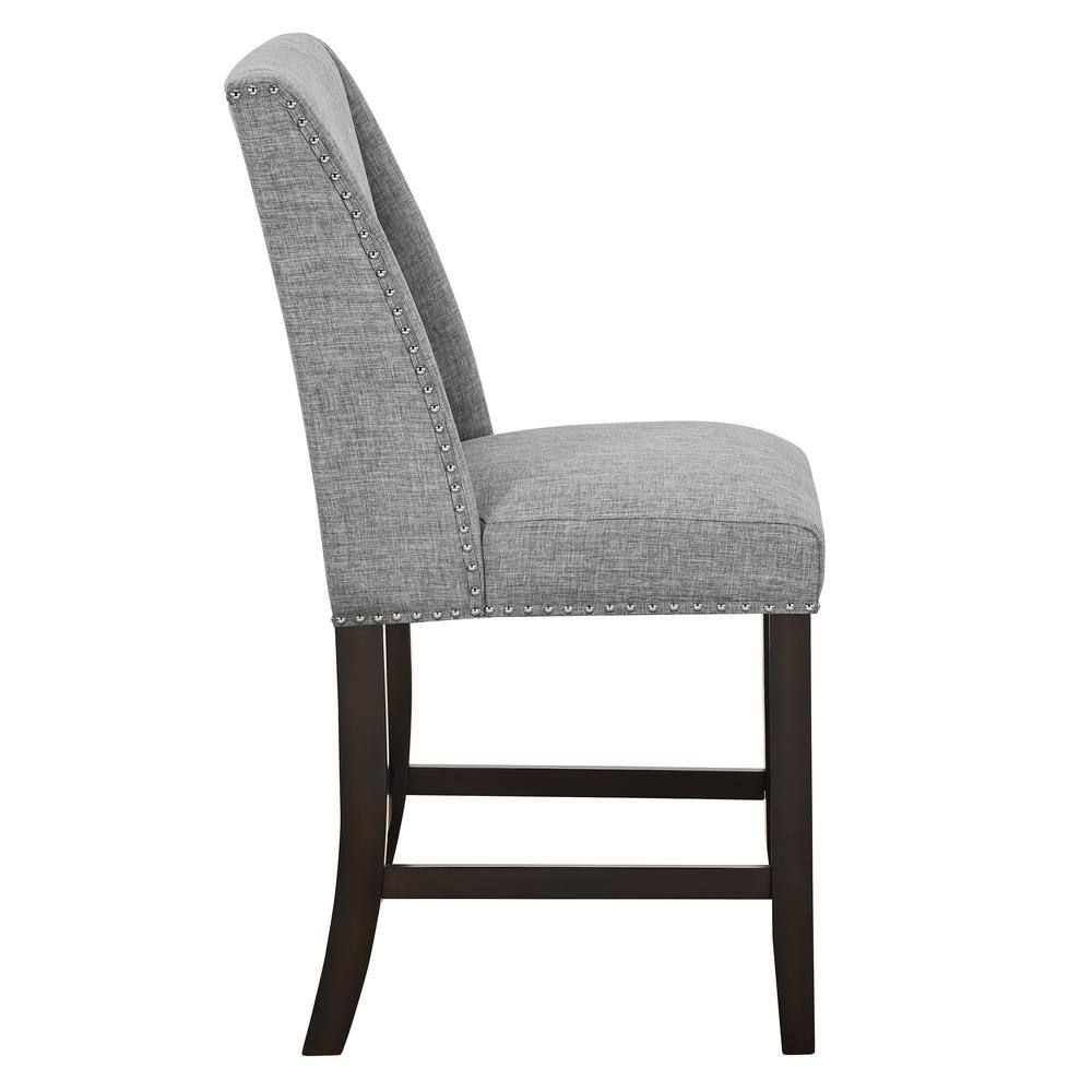 Back. New Classic Furniture - Faust Counter Chair (2 Per Carton)-Gray - Gray.