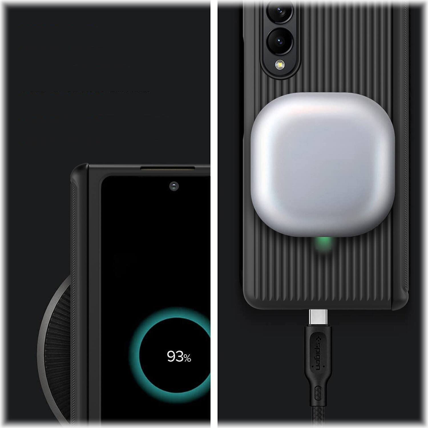 Alt View 11. SaharaCase - GRIP Series Case for Samsung Galaxy Z Fold4 - Black.