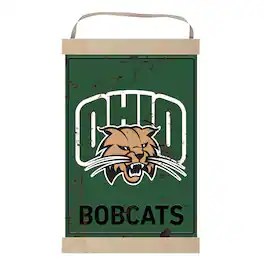 Jardine - Ohio Bobcats Faux Rust Banner Sign - Green