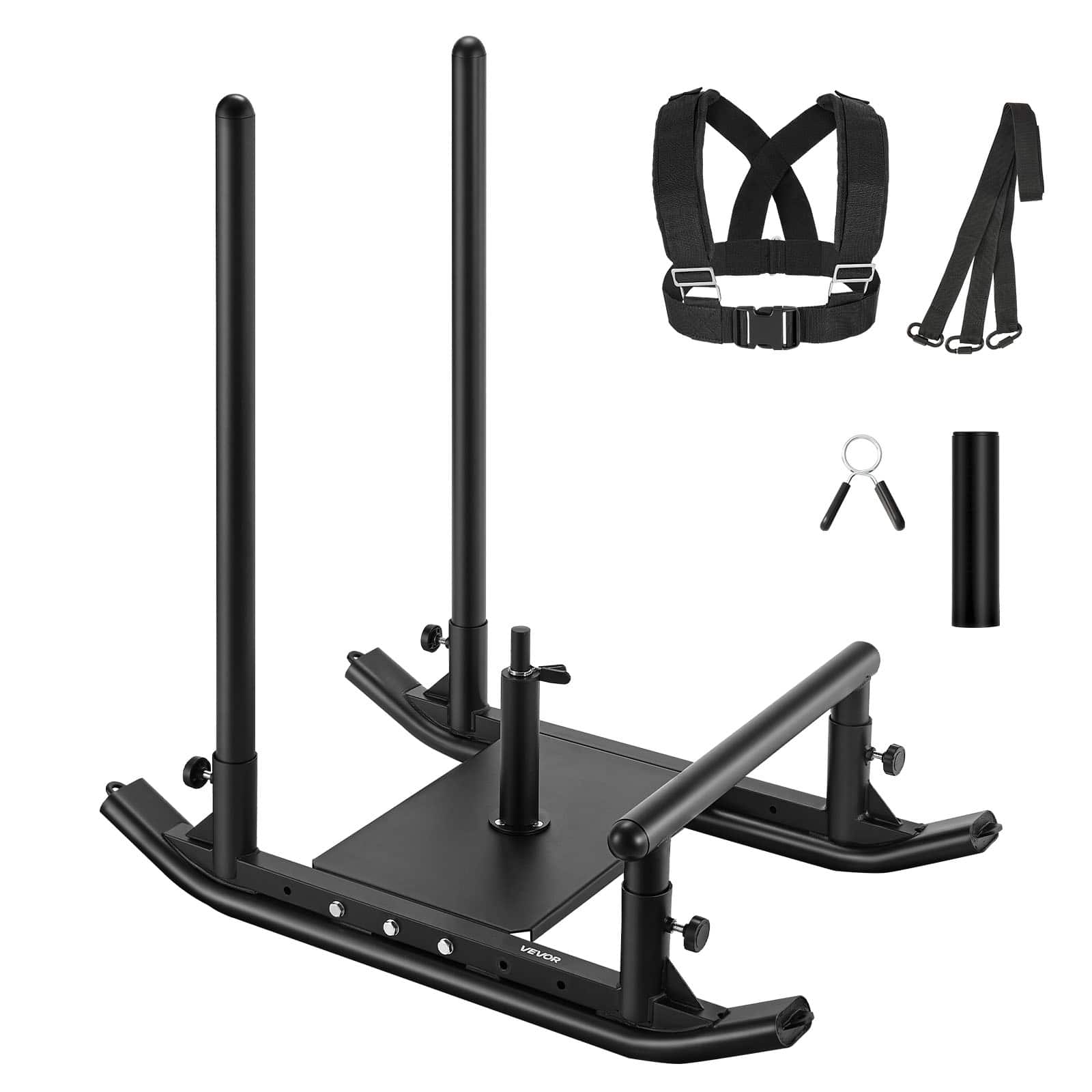 VEVOR - Weight Sled, Steel Power Sled,Fitness Strength Training Sleds for Athletic Exercise Speed Improvement,Fitness Equipment - Black