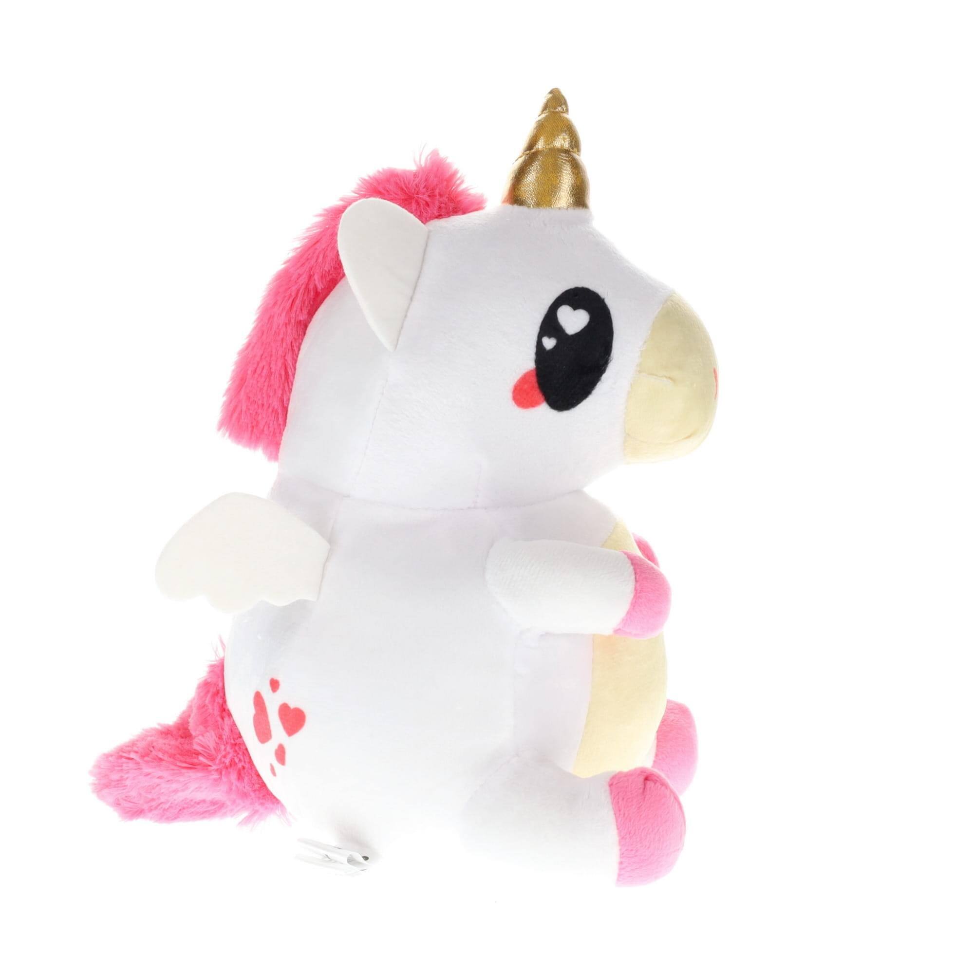 Alt View 5. Seven20 - Glitter Galaxy 12-Inch Rainbow Hair White UniCow Collectible Plush - White.