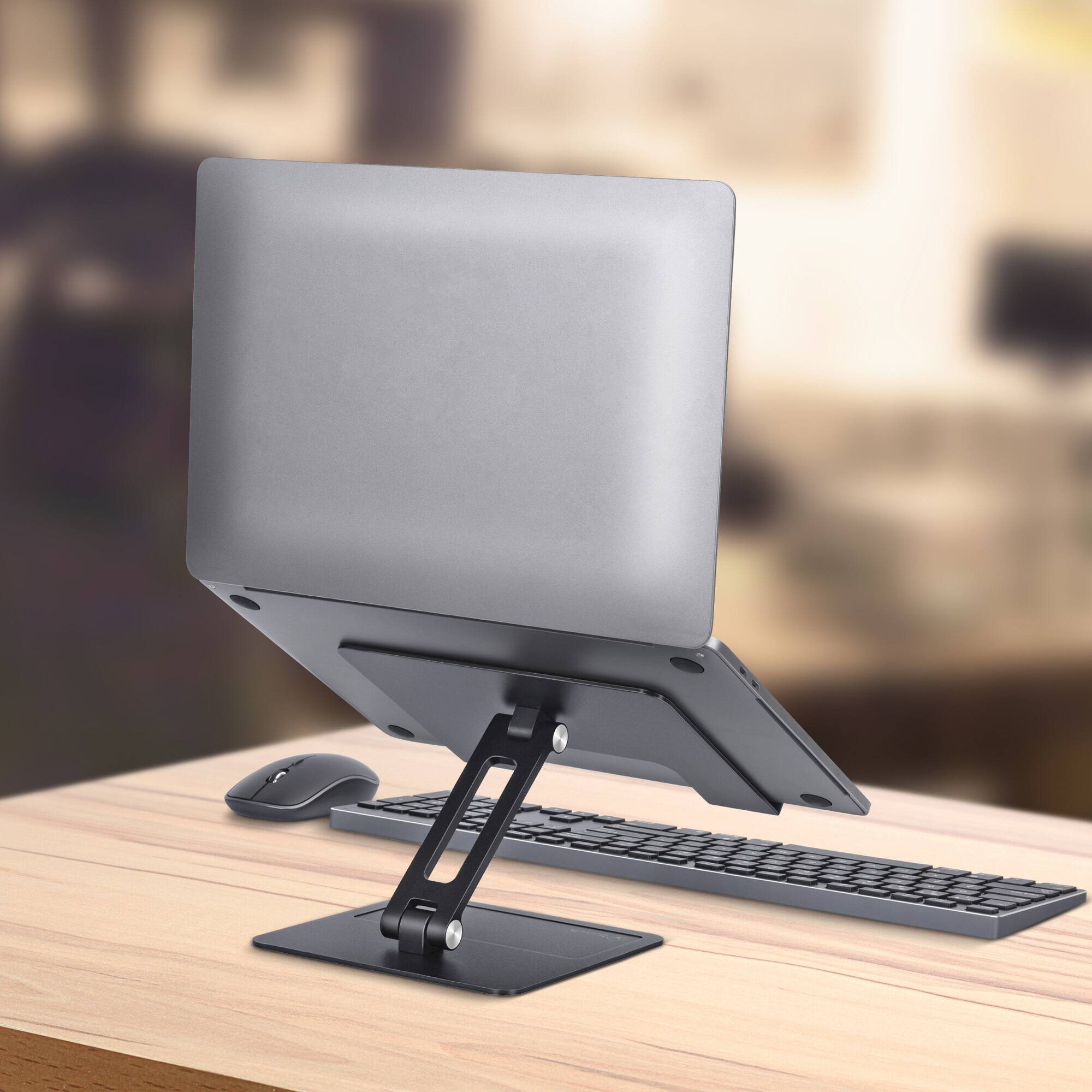 Left. Bonelk - BonElk Aluminum Stand for Compact Laptops - Black.