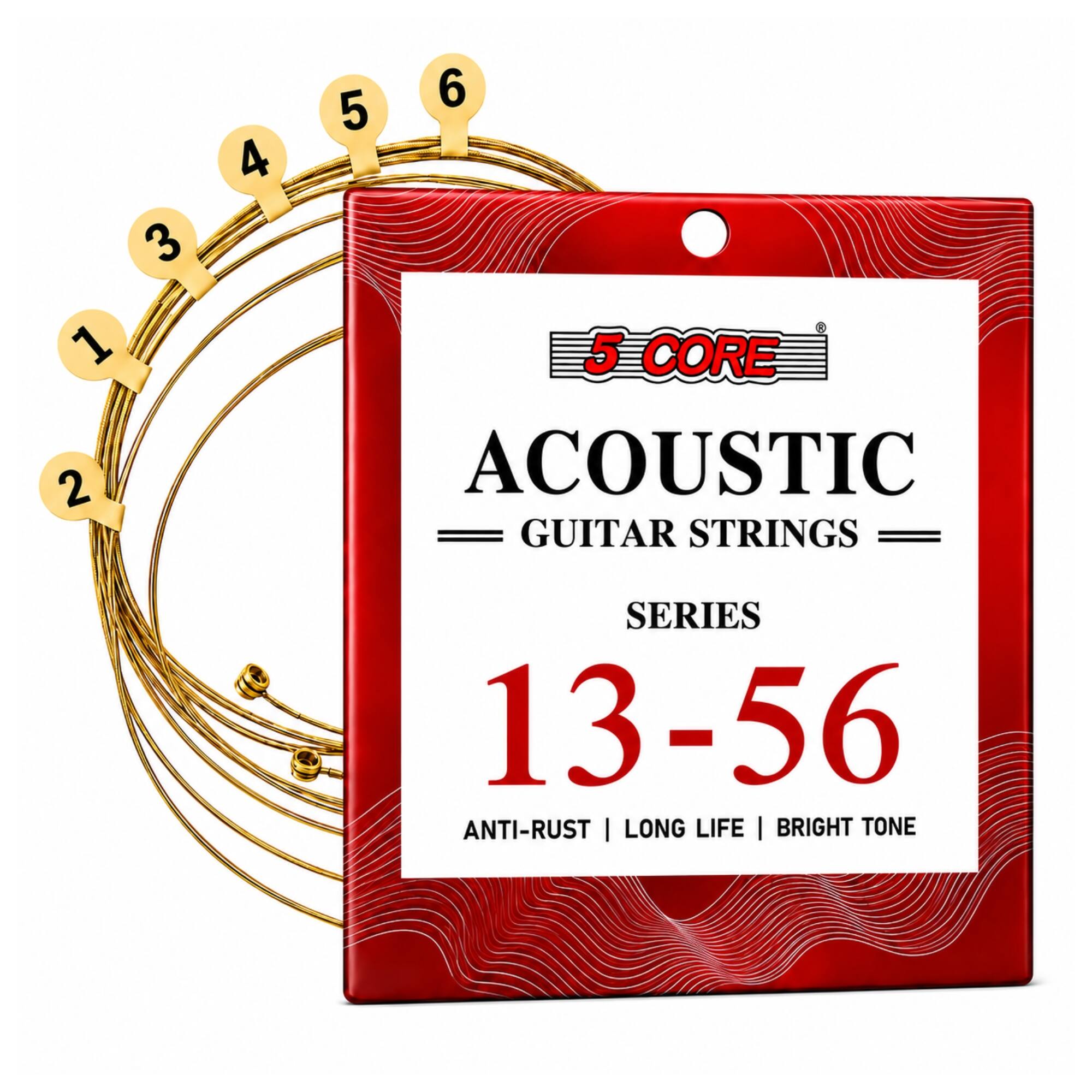 5 CORE ACOUSTIC = GUITAR STRINGS  
SERIES 13-56  
ANTI-RUST | LONG LIFE | BRIGHT TONE