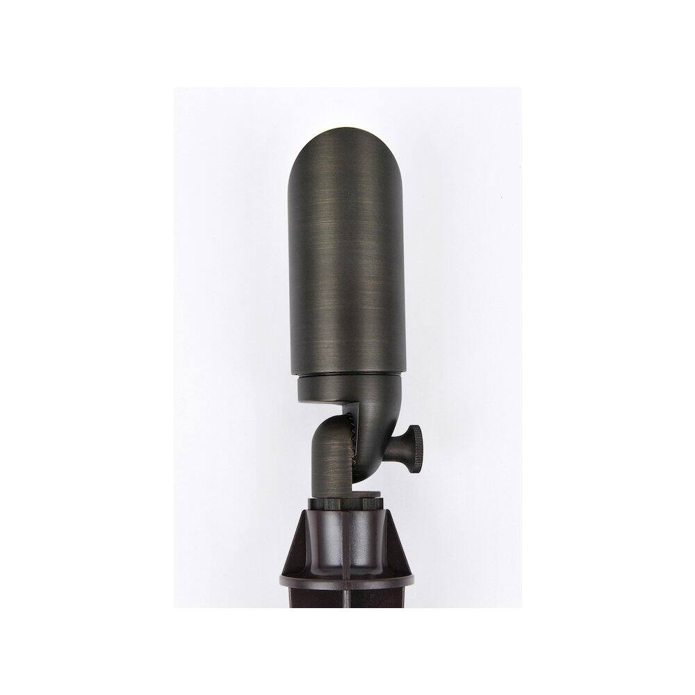 Alt View 1. Elitco Lighting - Outdoor 12V Cast Brass Spot Light, 1.75 inch Wide x 4.5 inch High - Dark Bronze.
