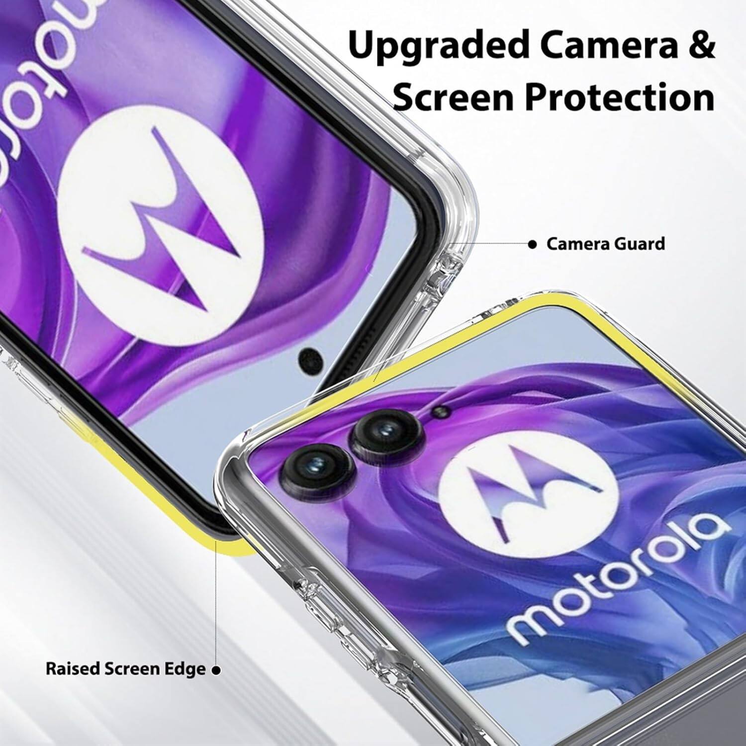 Upgraded Camera & Screen Protection Camera Guard 1 Raised Screen Edge motorola