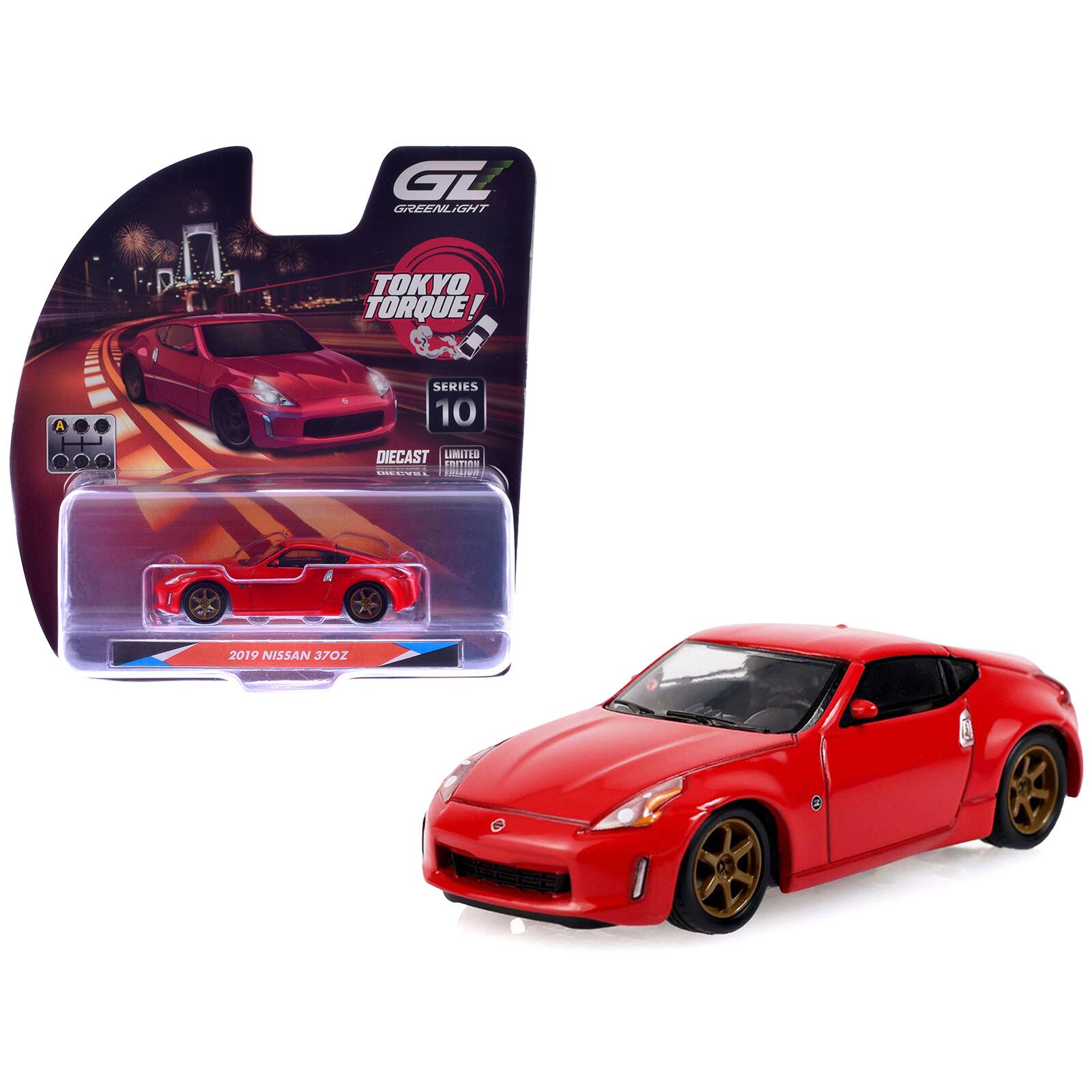 2019 Nissan 370Z Coupe Red "Tokyo Torque" Series 10 1/64 Diecast Model Car by Greenlight