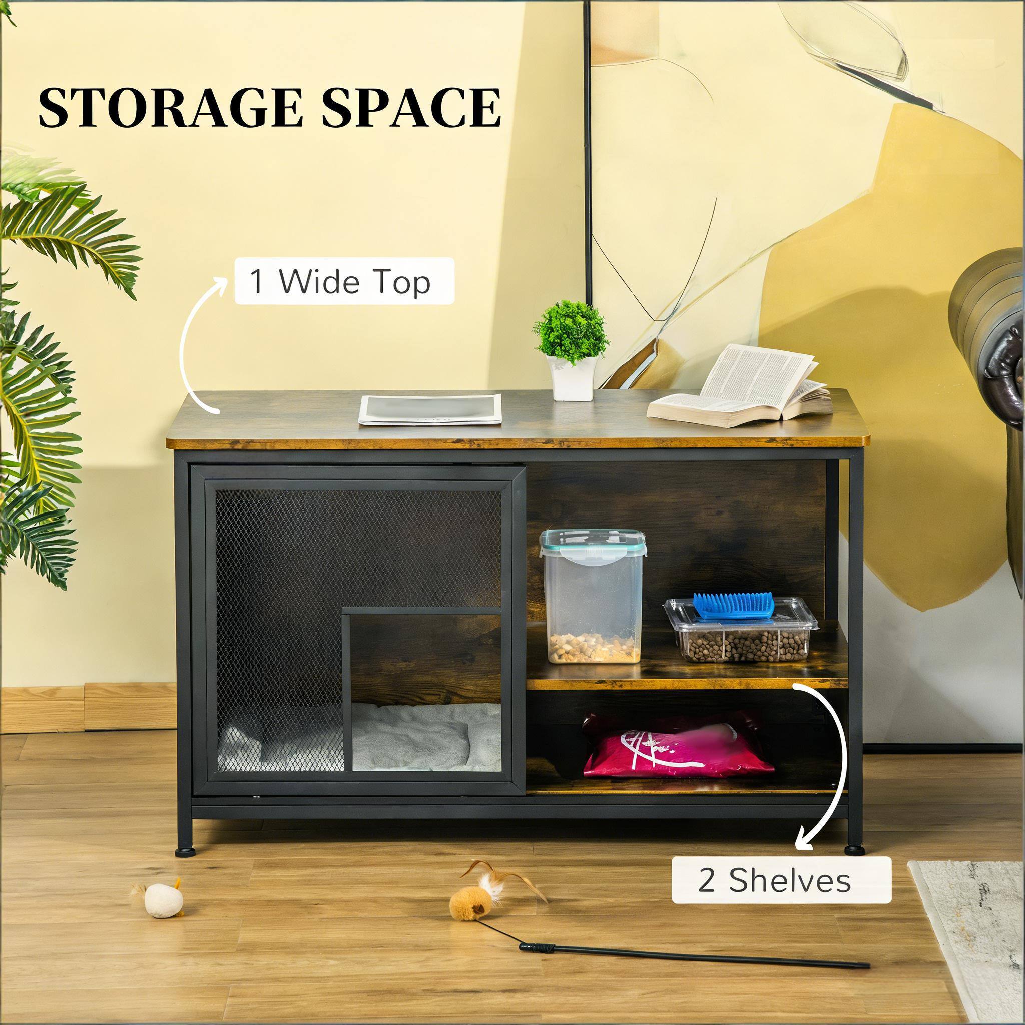STORAGE SPACE

1 Wide Top

2 Shelves