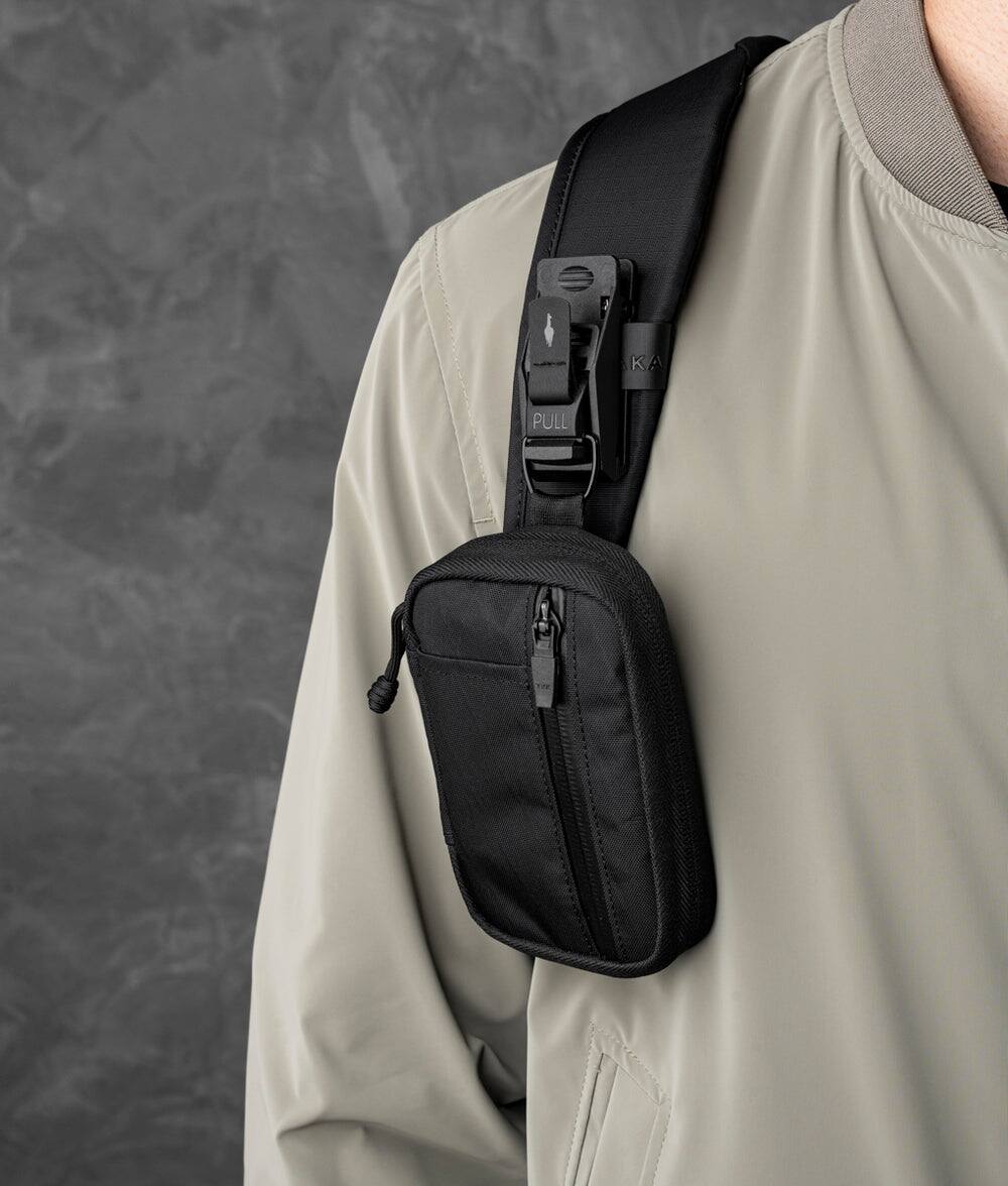 Alt View 3. ALPAKA - ALPAKA Aero Pack 16L Laptop Backpack with 16" Sleeve Lightweight Water-Resistant Travel Commuter Backpack - Black Axoflux 210D.