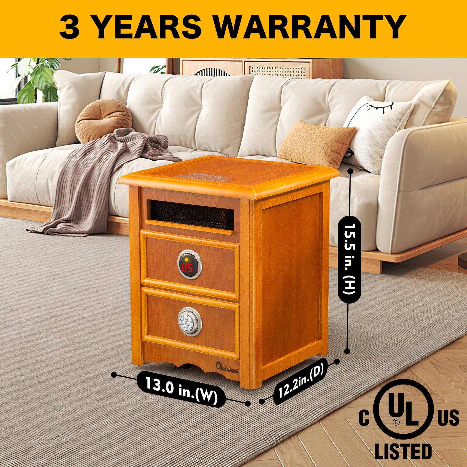 3 YEARS WARRANTY

15.5 in. (H)  
13.0 in. (W)  
12.2 in. (D)

C UL US LISTED