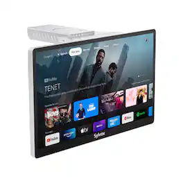 Sylvox - 15.6" Mini Under Cabinet Smart TV for Kitchen, 1080P Full HD Google TV with Voice Remote