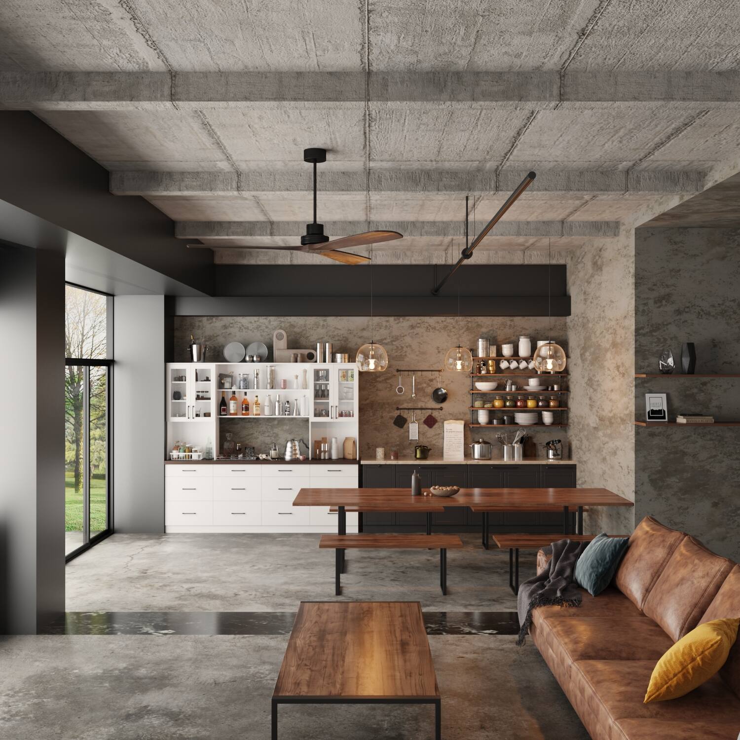 Alt View 10. Famapy - Famapy Modern Kitchen Cabinet Buffet Set Stylish Storage for Sophisticated Spaces - White.