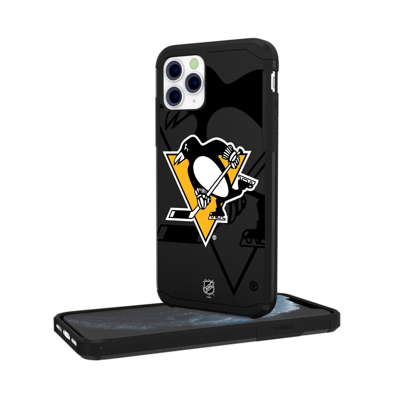 Alt View 3. Keyscaper - Pittsburgh Penguins iPhone Mono Tilt Rugged Case - 13 Pro Max - Multicolor.