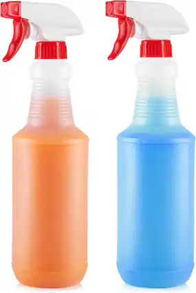 Front. Zulay Kitchen - Zulay Home 16 oz Spray Bottle 2 Pack - Heavy Duty Cleaning Spray Bottles For Cleaning Solutions - White.