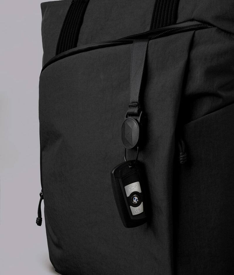 Alt View 2. ALPAKA - Flow Totepack Laptop Backpack for Men, 16" Laptop Compartment + 11" Tablet Sleeve, Tote/Backpack, Bottle Pocket - Black Axoflux 400D Washed Nylon.