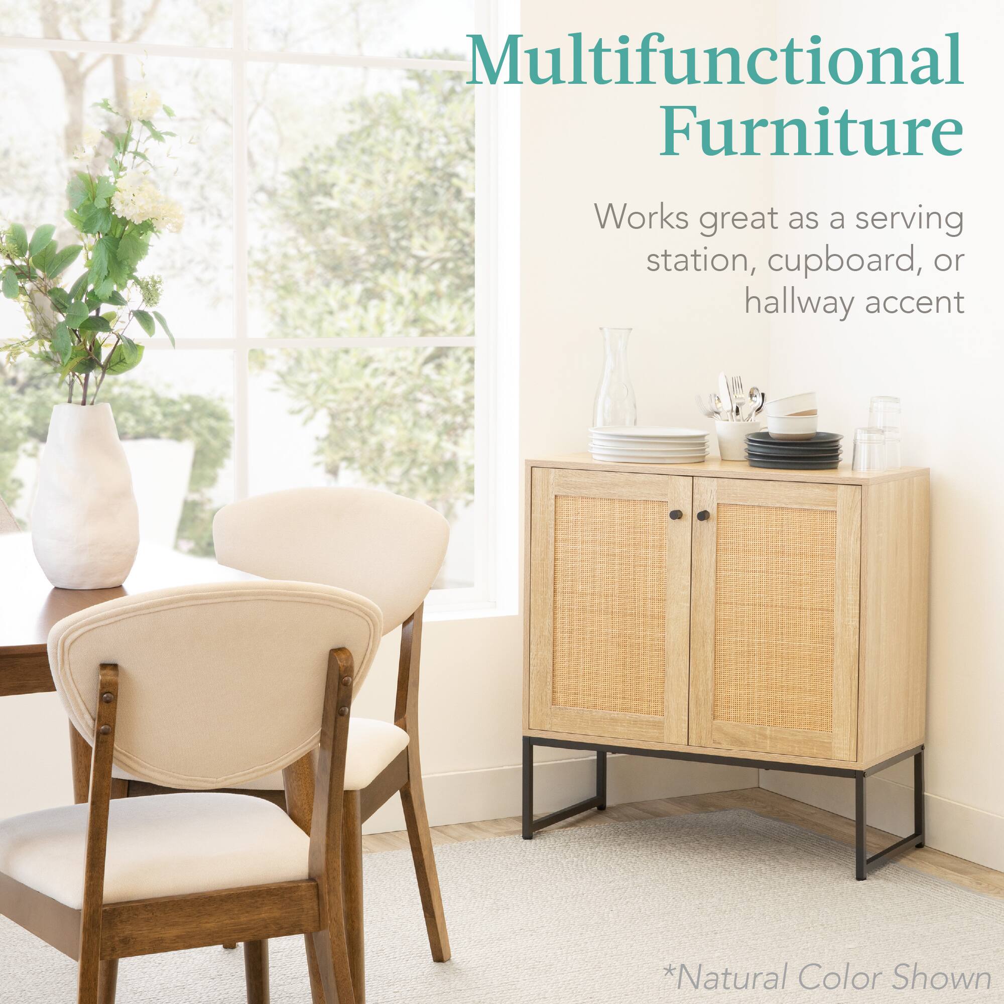 Multifunctional Furniture

Works great as a serving station, cupboard, or hallway accent

*Natural Color Shown