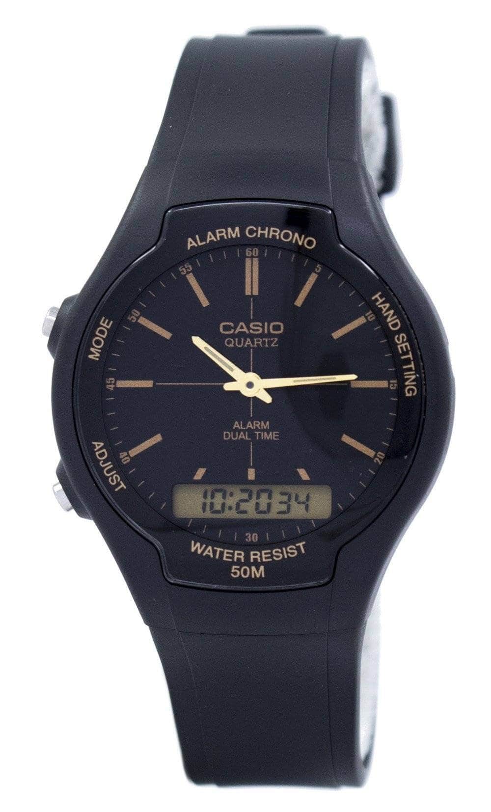 CASIO  
QUARTZ  
ALARM CHRONO  
DUAL TIME  
ALARM  
WATER RESIST 50M  
HAND SETTING  
MODE  
ADJUST  

10:20 34