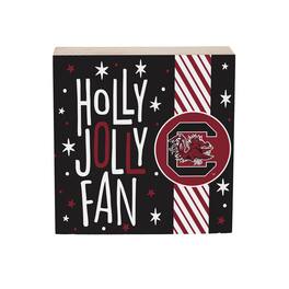Evergreen Enterprises - South Carolina Gamecocks 6" Holiday Wood Plock Shelf Sign - Multicolor