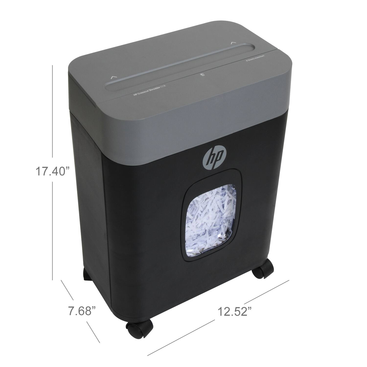 Alt View 17. HP - 8-Sheet Crosscut Paper Shredder.