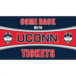 Evergreen Enterprises - UConn Huskies 28" x 16" Come Back With Tickets Door Mat - Multicolor