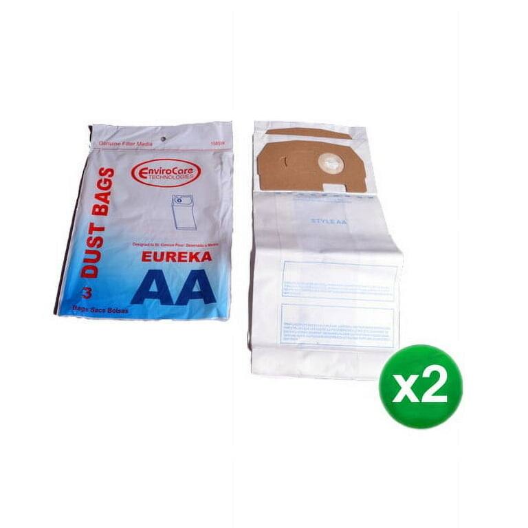 Oenune 158 EnviroCare TECHNOLOGIES DUST BAGS EUREKA 3 AA Bags Sacs Boîtes STYLEAA x2